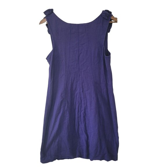 Anthropologie Baraschi Floral Scoop Neck Midi Dress Womens Size 6 Purple Lined - Picture 2 of 8